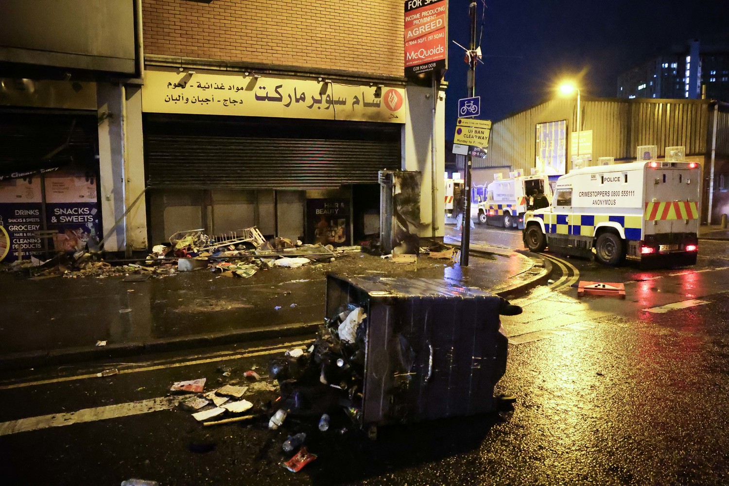 Shops were destroyed and police came under attack during disorder in south Belfast in August 2024. Photo by Kelvin Boyes, Press Eye Shops were destroyed and police came under attack during disorder in south Belfast in August 2024. Photo by Kelvin Boyes, Press Eye