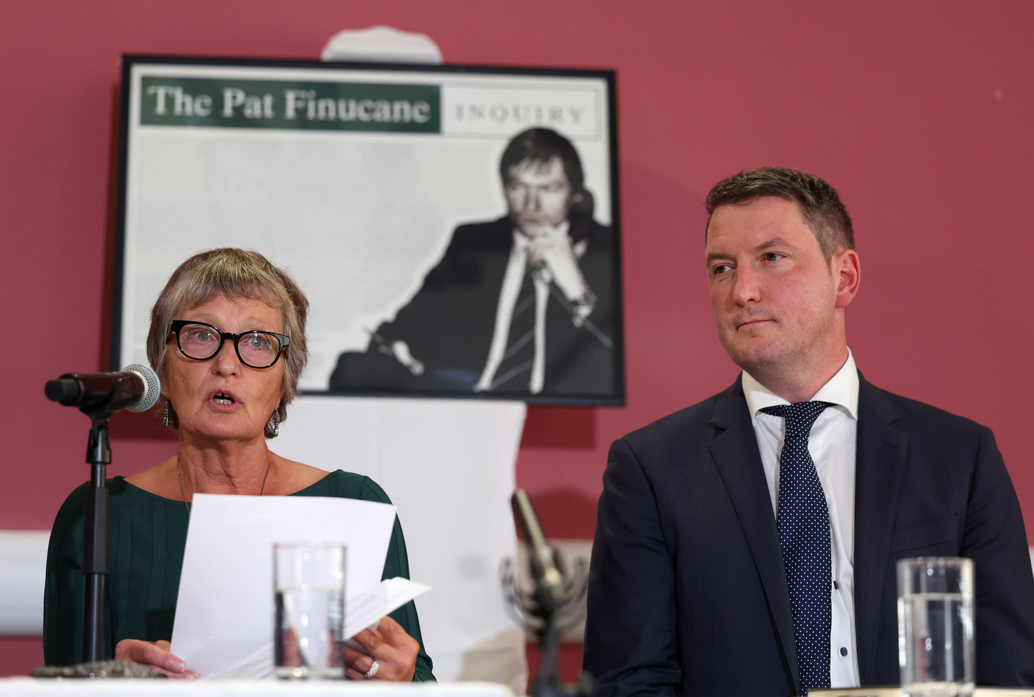 Geraldine Finucane and son John Finucane at a press conference in Belfast in 2024. Photo by Jonathan Porter, Press Eye Geraldine Finucane and son John Finucane at a press conference in Belfast in 2024. Photo by Jonathan Porter, Press Eye