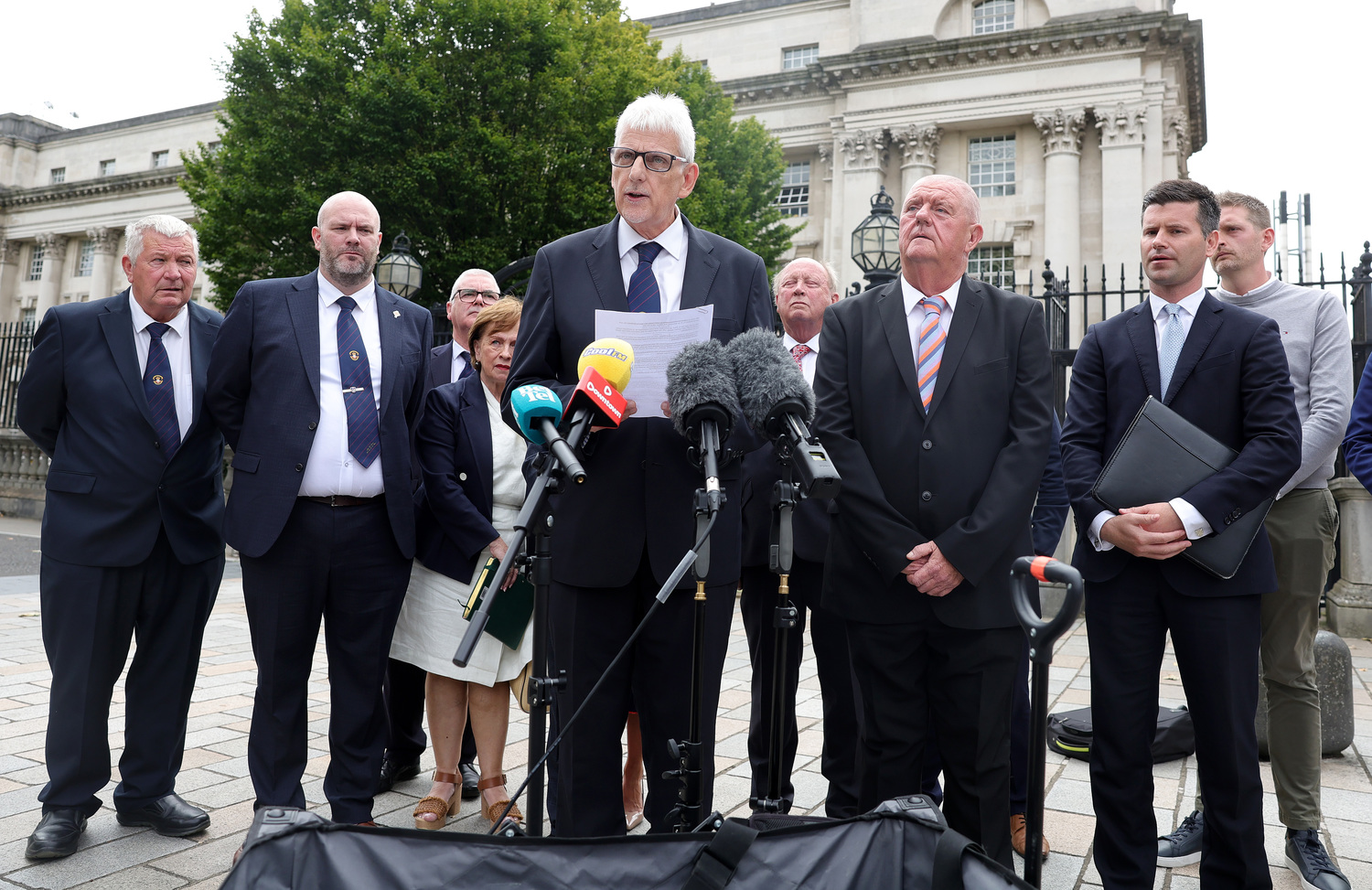 Senior Portadown Orangeman Nigel Dawson talking to the court following the recent High Court ruling. Picture by Jonathan Porter, PressEye Senior Portadown Orangeman Nigel Dawson talking to the court following the recent High Court ruling. Picture by Jonathan Porter, PressEye