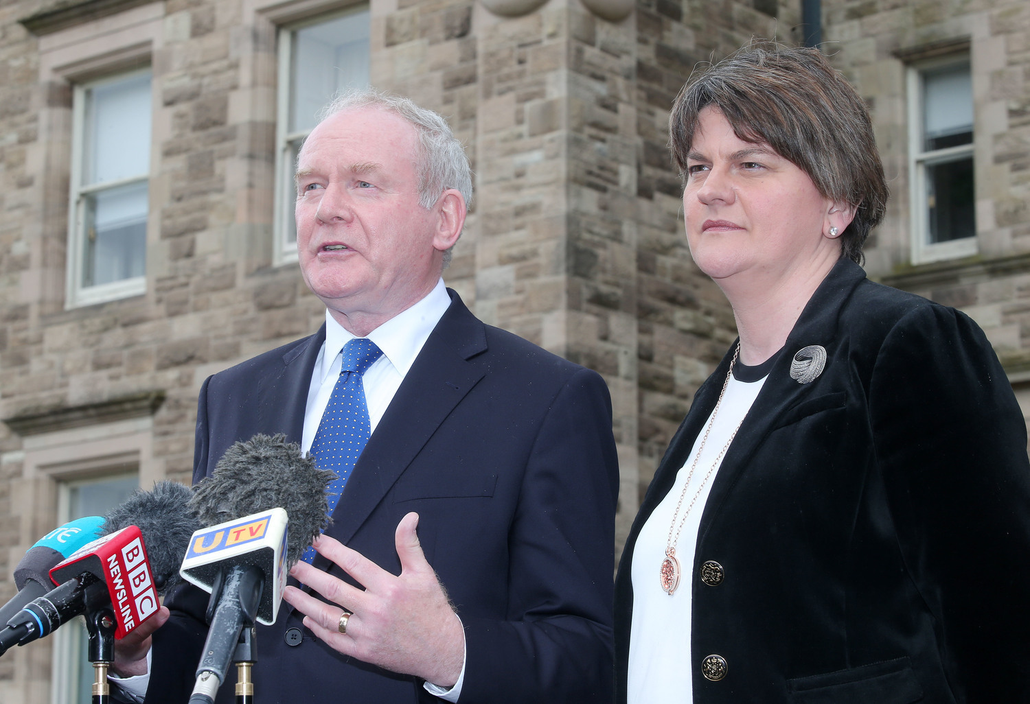 Deputy First Minister Martin McGuinness and First Minister Arlene Foster