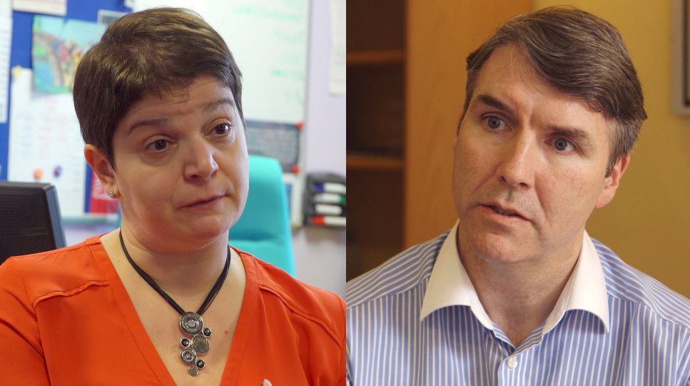 Children's rights watchdogs Koulla Yiasouma and Dr Niall Muldoon