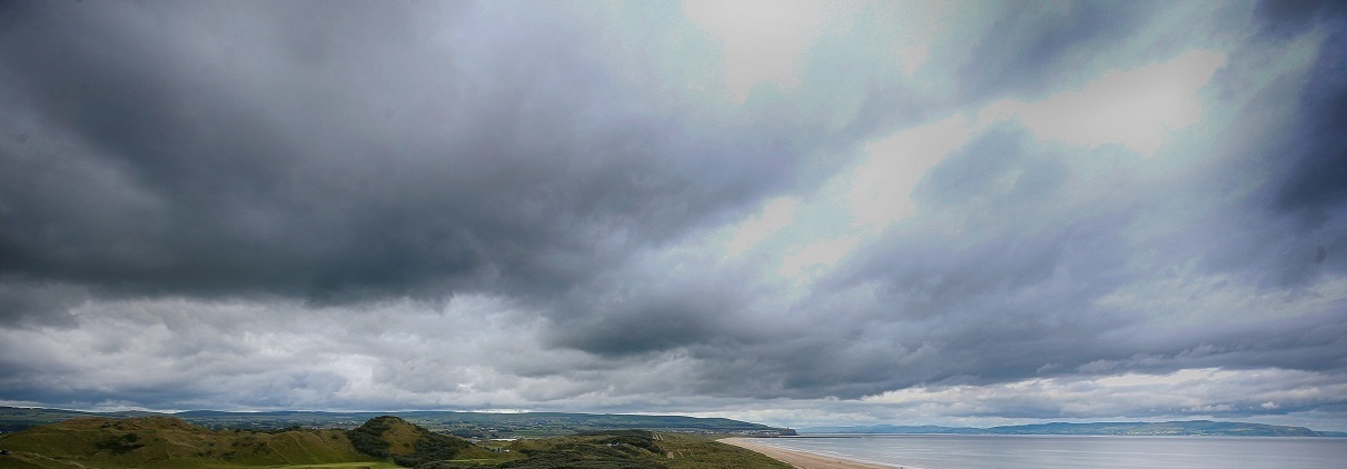 Clouds over the north coast at Portrush: Press Eye