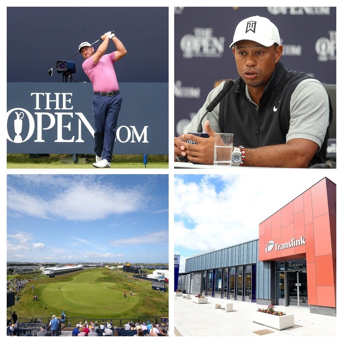 The Open in Northern Ireland: golf pictures by Press Eye, Portrush train station by DfC
